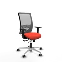 Zulema traslack malla gris bali naranja oscuro brazos 1D base aluminio  ruedas 65mm engomadas