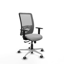 Zulema traslack malla gris bali gris claro brazos 1D base aluminio  ruedas 65mm engomadas