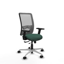 Zulema traslack malla gris bali verde botella brazos 2D base aluminio  ruedas 65mm nailon