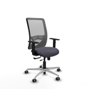 Zulema traslack malla gris bali gris oscuro brazos 1D base aluminio  ruedas 65mm engomadas