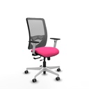 Zulema traslack malla gris similpiel rosa brazos blancos base blanca  ruedas 65mm engomadas