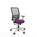 Zulema traslack malla gris similpiel morado brazos blancos base blanca  ruedas 65mm engomadas