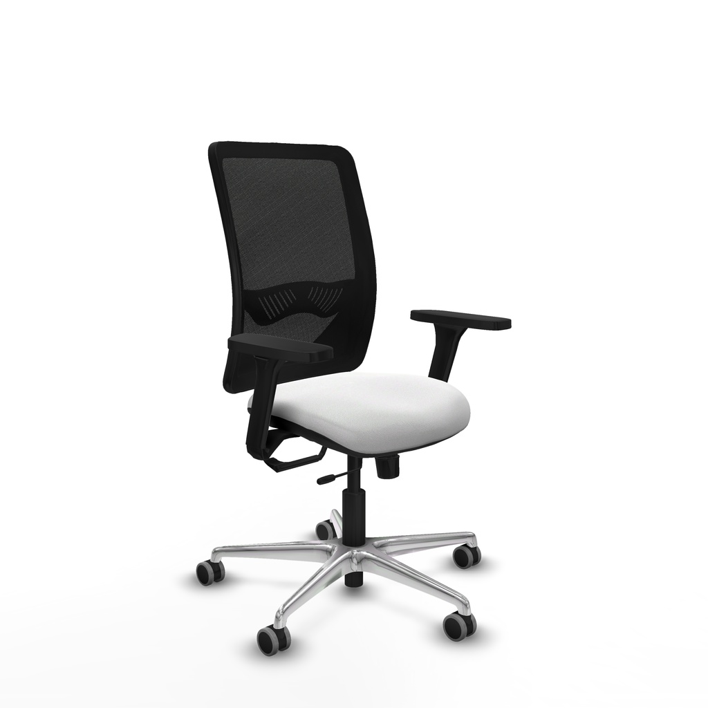Zulema traslack malla negra bali blanco brazos 3D base aluminio  ruedas 65mm engomadas