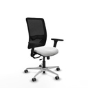 Zulema traslack malla negra bali blanco brazos 3D base aluminio  ruedas 65mm engomadas