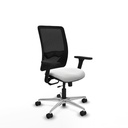 Zulema traslack malla negra bali blanco brazos 3D base aluminio  ruedas 65mm nailon