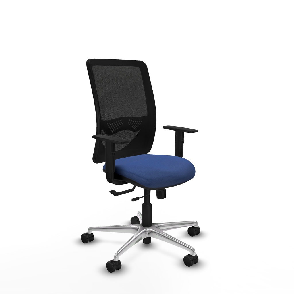 Zulema traslack malla negra bali azul marino brazos 1D base aluminio  ruedas 65mm nailon