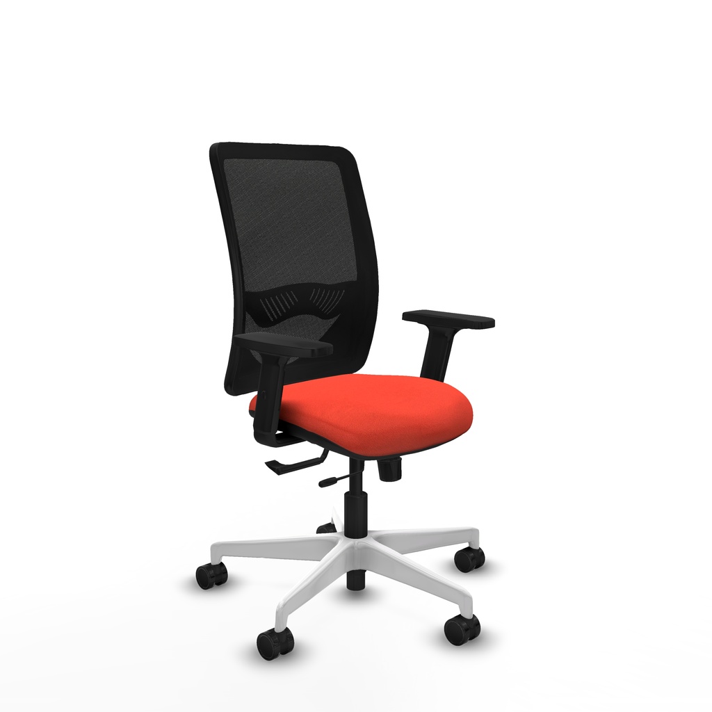 Zulema traslack malla negra bali naranja oscuro brazos 2D base blanca  ruedas 65mm nailon