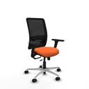 Zulema traslack malla negra bali naranja brazos 3D base aluminio  ruedas 65mm nailon