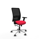 Zulema traslack malla negra bali rojo brazos 2D base aluminio  ruedas 65mm engomadas
