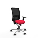 Zulema traslack malla negra bali rojo brazos 2D base aluminio  ruedas 65mm nailon