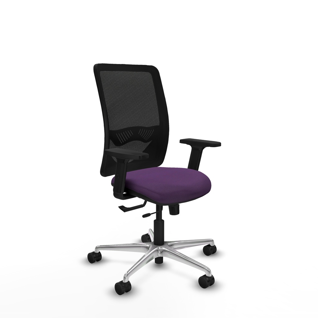 Zulema traslack malla negra bali morado brazos 2D base aluminio  ruedas 65mm nailon