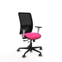 Zulema traslack malla negra similpiel rosa brazos blancos base nailon  ruedas 65mm engomadas