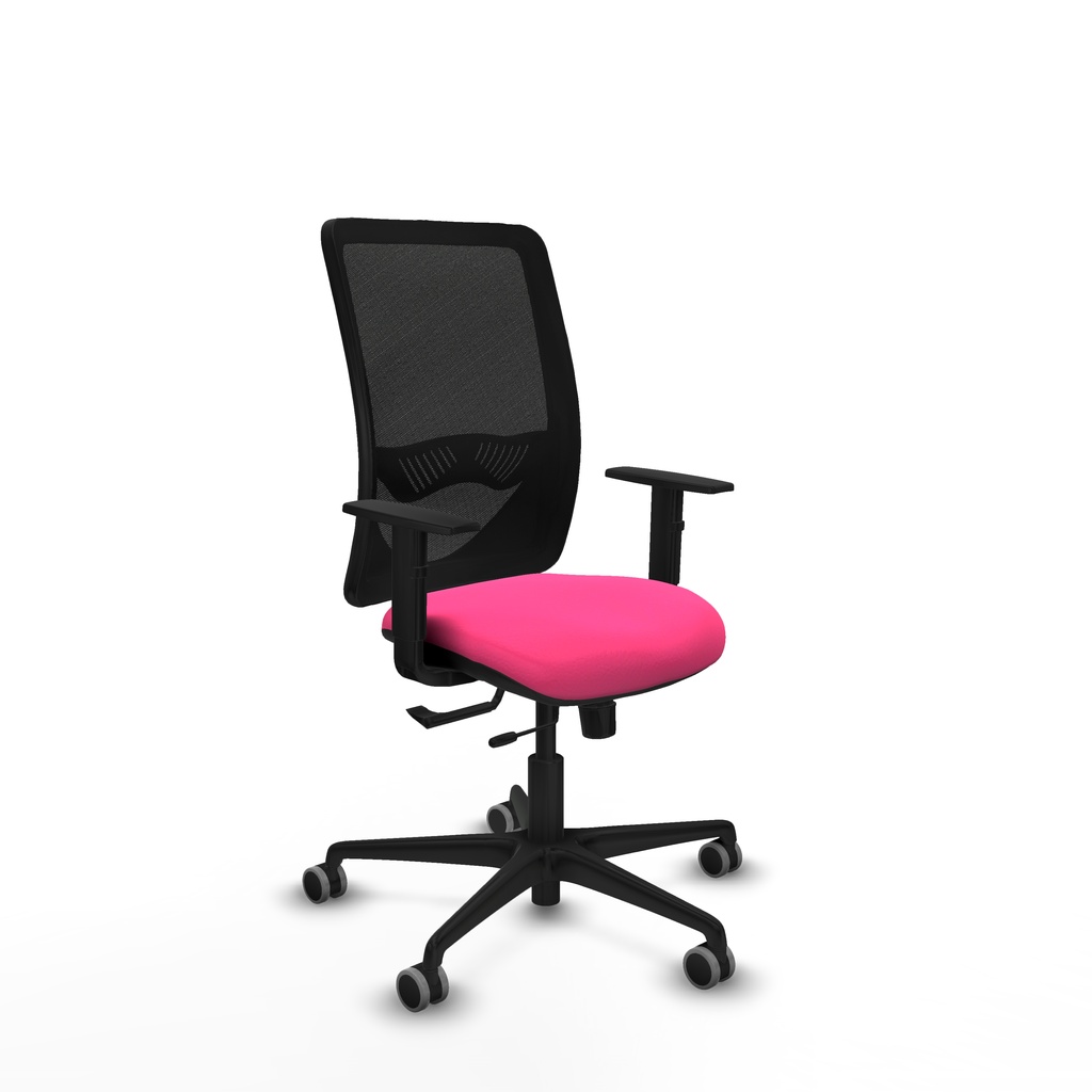 Zulema traslack malla negra similpiel rosa brazos 1D base nailon  ruedas 65mm engomadas