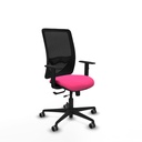Zulema traslack malla negra similpiel rosa brazos 1D base nailon  ruedas 65mm engomadas