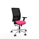 Zulema traslack malla negra similpiel rosa brazos 2D base blanca  ruedas 65mm engomadas