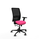 Zulema traslack malla negra similpiel rosa brazos 2D base nailon  ruedas 65mm engomadas