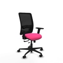 Zulema traslack malla negra similpiel rosa brazos 2D base nailon  ruedas 65mm nailon