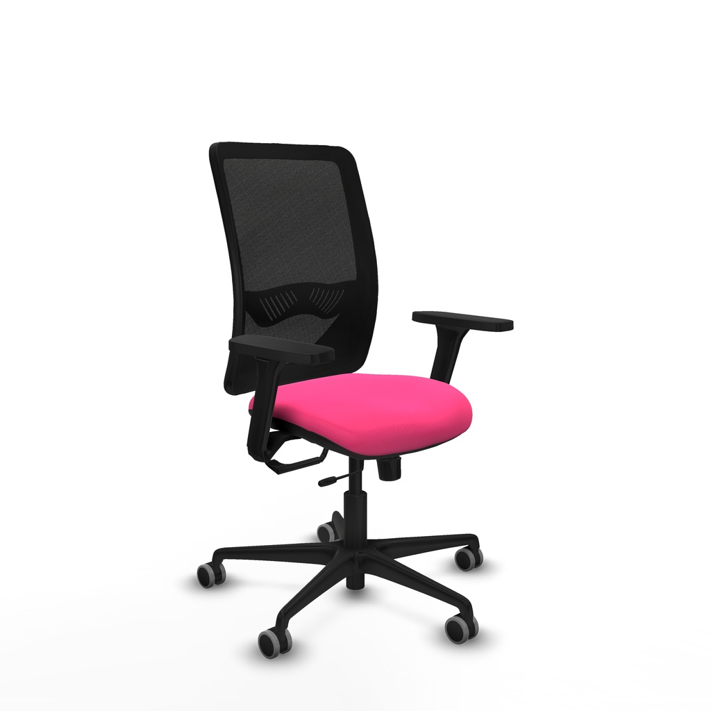 Zulema traslack malla negra similpiel rosa brazos 3D base nailon  ruedas 65mm engomadas