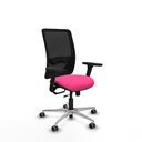 Zulema traslack malla negra similpiel rosa brazos 3D base aluminio  ruedas 65mm engomadas