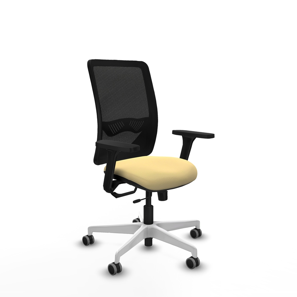 [390STM5S25B3D026G0] Zulema traslack malla negra similpiel crema brazos 3D base blanca  ruedas 65mm engomadas