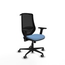 Mardos sincro bali azul cielo brazos 2D base nailon ruedas 65mm engomadas perchero