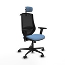 Mardos sincro bali azul cielo brazos 2D base nailon ruedas 65mm nailon cabecero 2D perchero