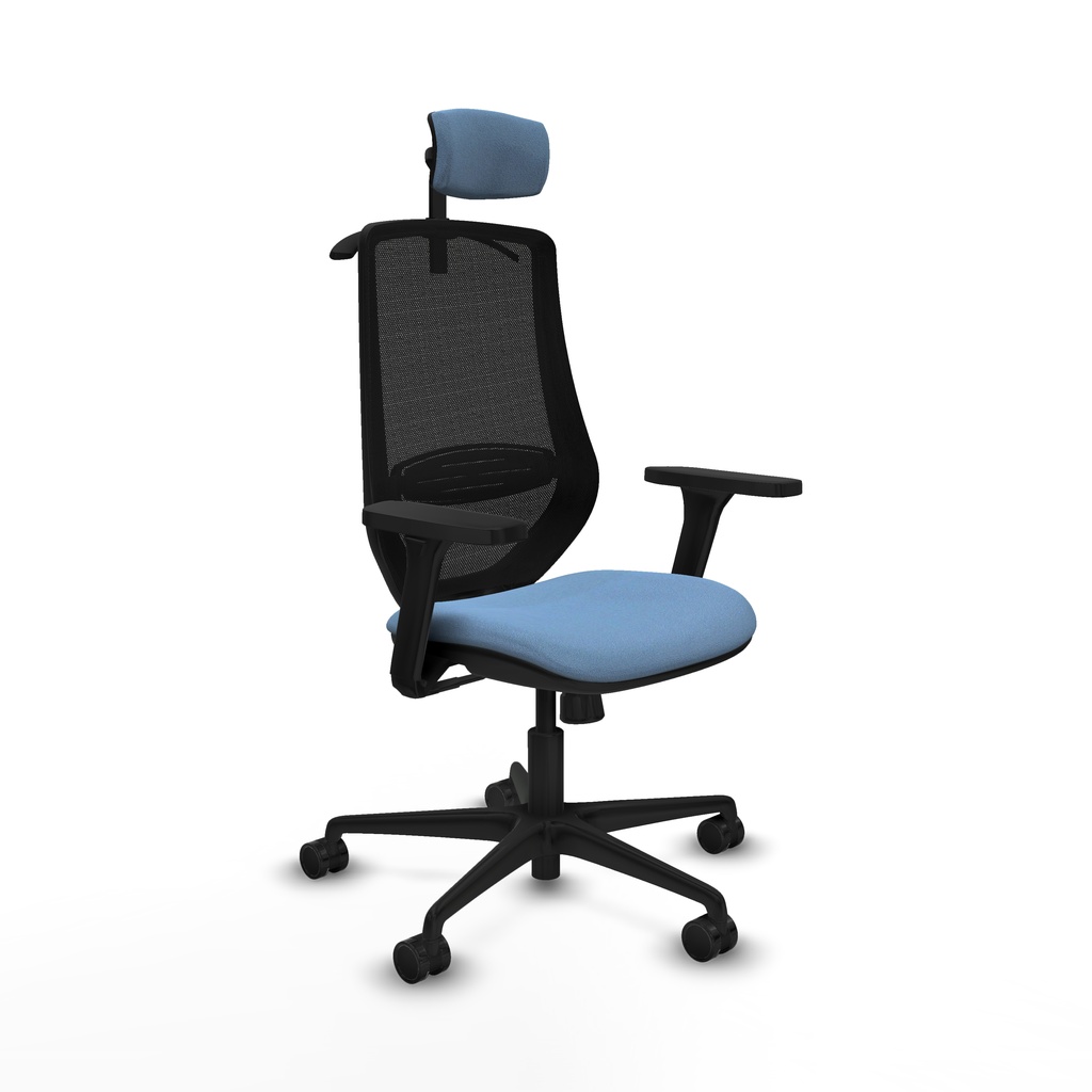 Mardos sincro bali azul cielo brazos 3D base nailon ruedas 65mm nailon cabecero 2D perchero