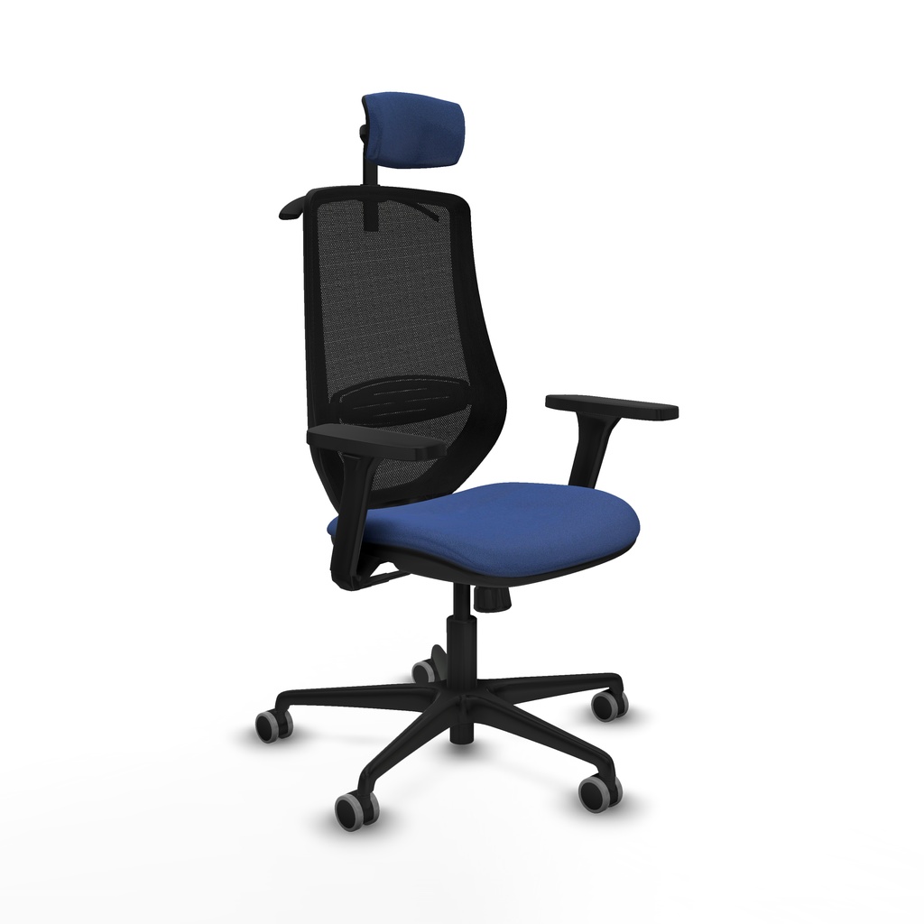 Mardos sincro bali azul marino brazos 3D base nailon ruedas 65mm engomadas cabecero 2D perchero