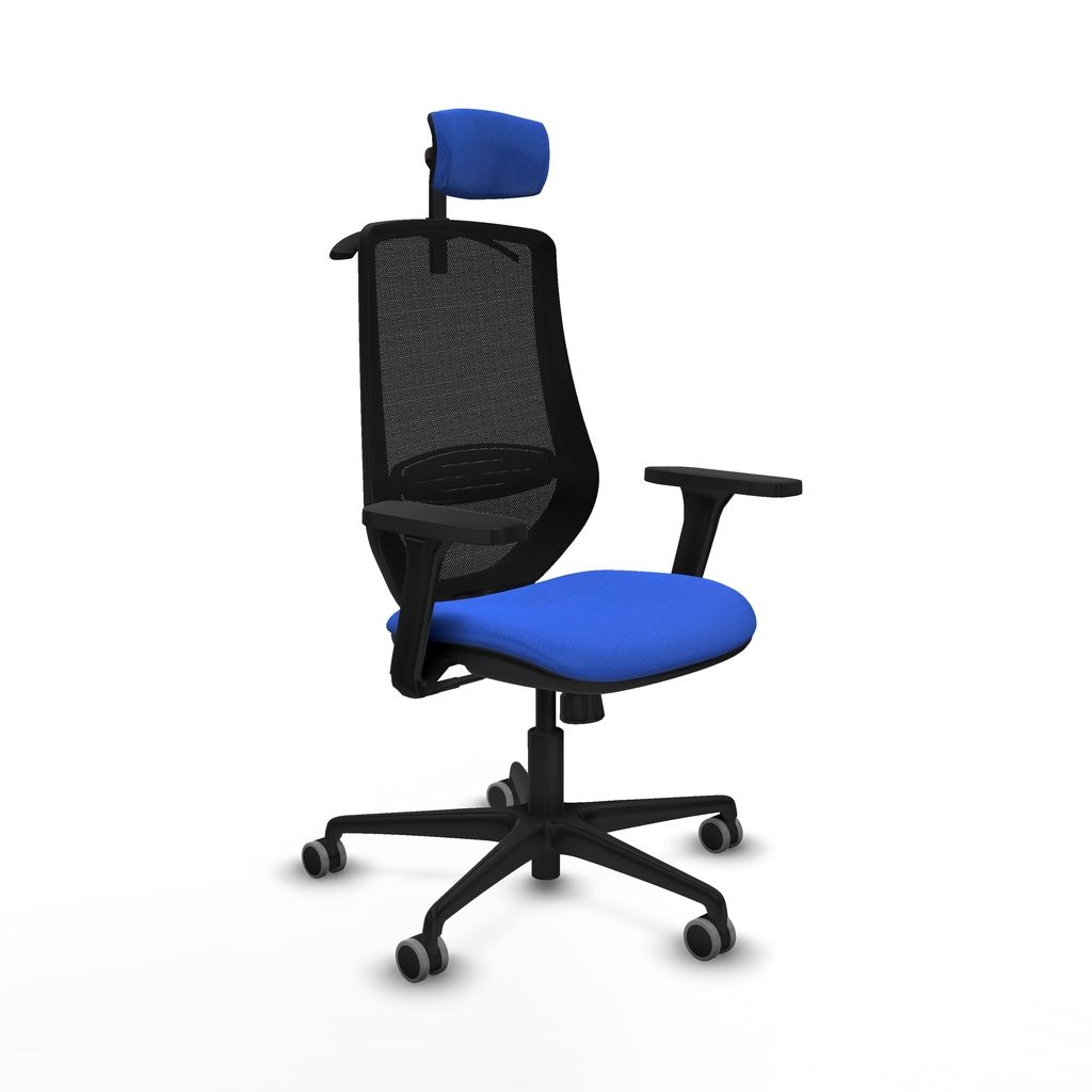 Mardos sincro bali azul brazos 3D base nailon ruedas 65mm engomadas cabecero 2D perchero
