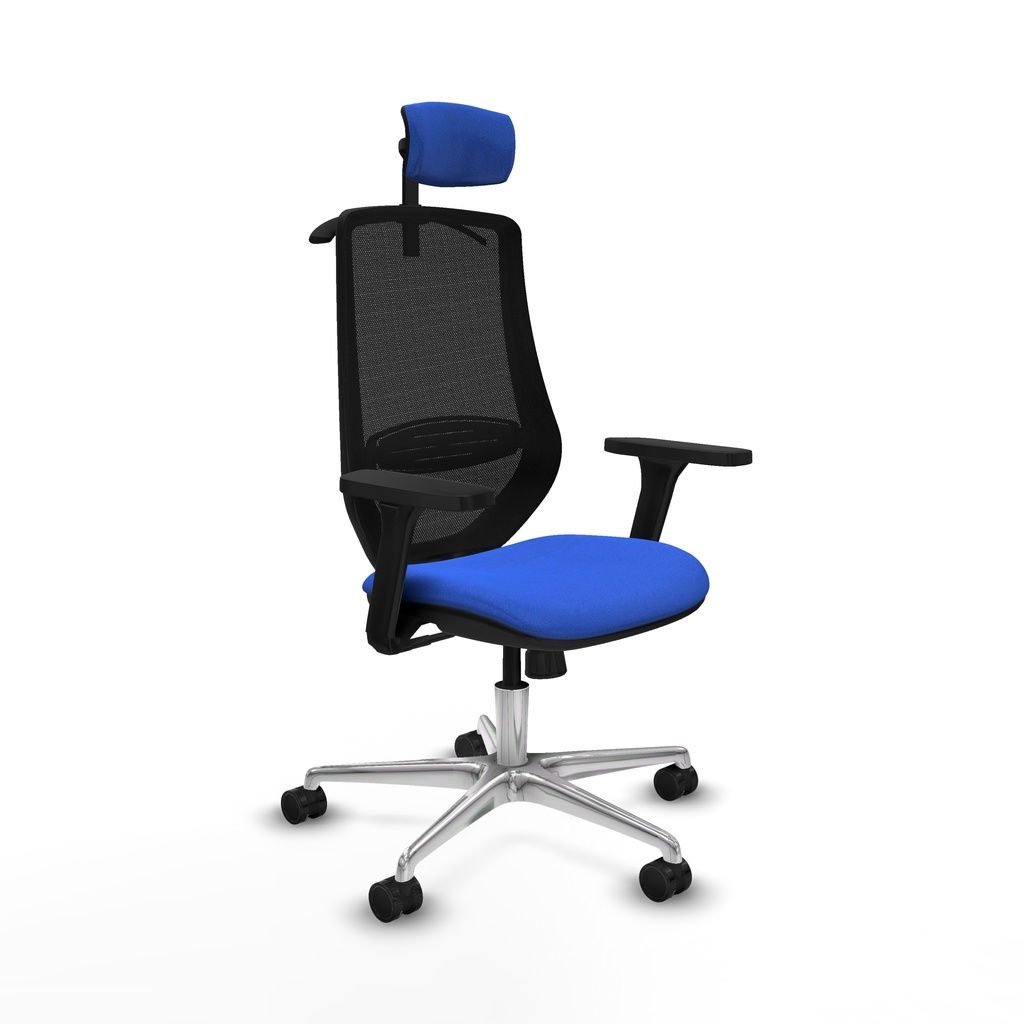 Mardos sincro bali azul brazos 3D base aluminio ruedas 65mm nailon cabecero 2D perchero