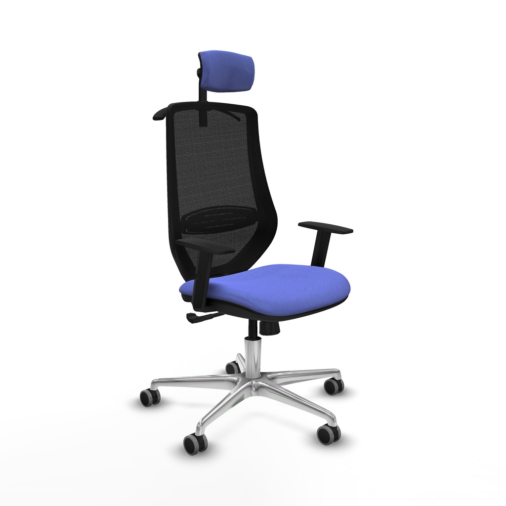 Mardos sincro bali azul claro brazos 1D base aluminio ruedas 65mm engomadas cabecero 2D perchero