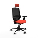 Mardos sincro bali naranja oscuro brazos 2D base nailon ruedas 65mm engomadas cabecero 2D