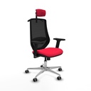 Mardos sincro bali rojo brazos 2D base aluminio ruedas 65mm engomadas cabecero 2D perchero