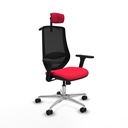 Mardos sincro bali rojo brazos 3D base aluminio ruedas 65mm nailon cabecero 2D perchero