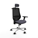 Mardos sincro bali gris oscuro brazos 3D base aluminio ruedas 65mm nailon cabecero 2D perchero