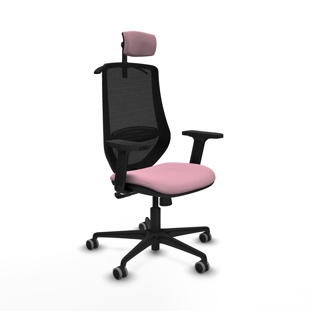 Mardos sincro bali rosa brazos 2D base nailon ruedas 65mm engomadas cabecero 2D perchero