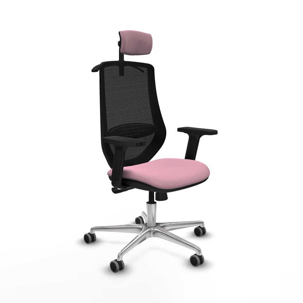 Mardos sincro bali rosa brazos 2D base aluminio ruedas 65mm engomadas cabecero 2D perchero