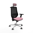 Mardos sincro bali rosa brazos 2D base aluminio ruedas 65mm engomadas cabecero 2D perchero