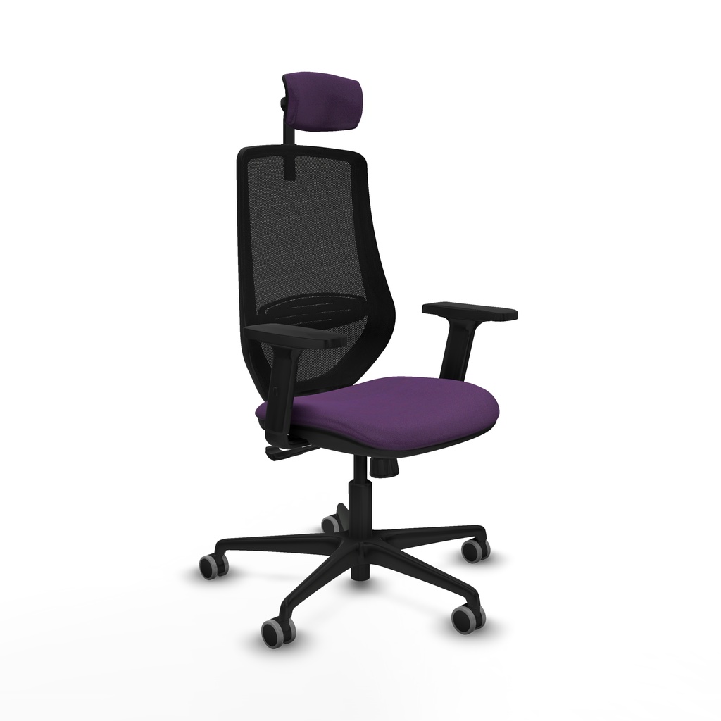 Mardos sincro bali morado brazos 2D base nailon ruedas 65mm engomadas cabecero 2D