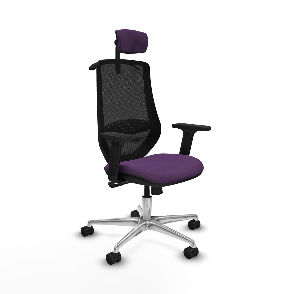 Mardos sincro bali morado brazos 2D base aluminio ruedas 65mm nailon cabecero 2D perchero