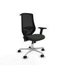 Mardos sincro bali negro brazos 2D base aluminio ruedas 65mm nailon perchero