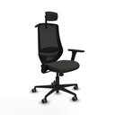 Mardos sincro bali negro brazos 3D base nailon ruedas 65mm engomadas cabecero 2D perchero
