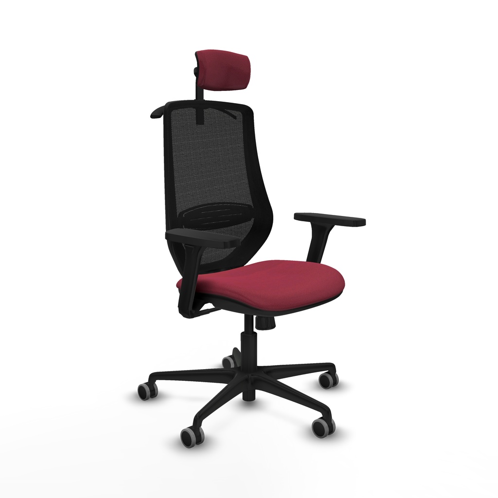 Mardos sincro bali granate brazos 3D base nailon ruedas 65mm engomadas cabecero 2D perchero