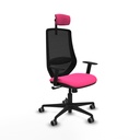 Mardos sincro similpiel rosa brazos 1D base nailon ruedas 65mm engomadas cabecero 2D