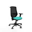 Mardos sincro similpiel turquesa brazos 2D base nailon ruedas 65mm engomadas perchero