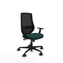 Mardos sincro similpiel verde botella brazos 1D base nailon ruedas 65mm nailon