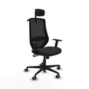 Mardos sincro similpiel negro brazos 1D base nailon ruedas 65mm engomadas cabecero 2D perchero