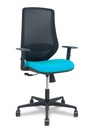 Silla Mardos sincro malla negra bali turquesa brazo regulable
