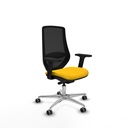 Mardos traslack bali amarillo brazos 2D base aluminio ruedas 65mm engomadas