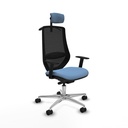 Mardos traslack bali azul cielo brazos 1D base aluminio ruedas 65mm nailon cabecero 2D perchero